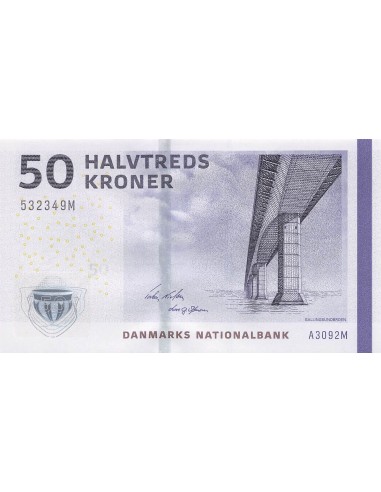Danemark 50 Kroner - Pont de Sallingsund - 2009 - P.98 100 kroner 2009