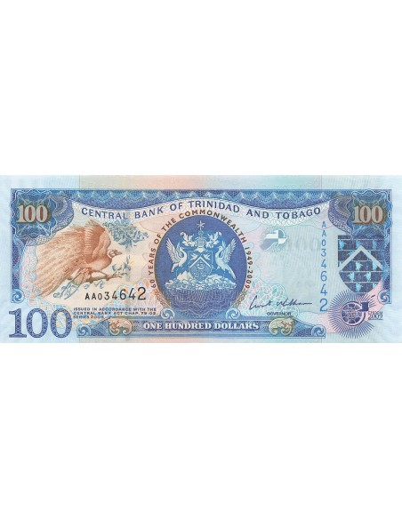 Trinidad et Tobago 100 Dollars - 60 ans du Commonwealth - 2009 - P.52 100 dollars 2009
