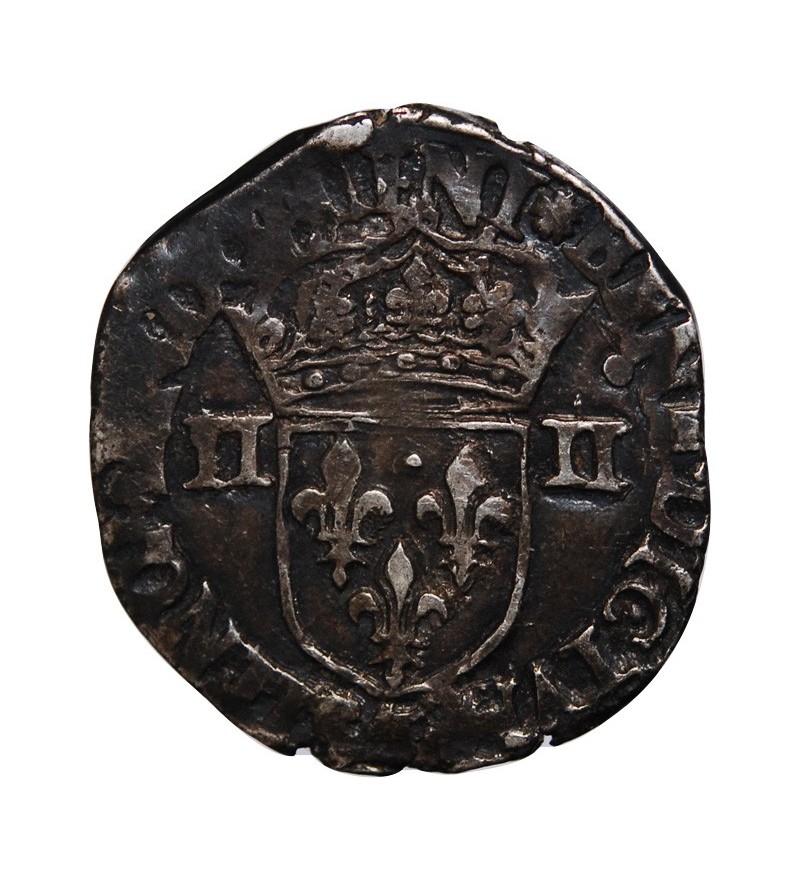 CHARLES X, CARDINAL DE BOURBON - 1/4 ECU ARGENT 1591 T NANTES
