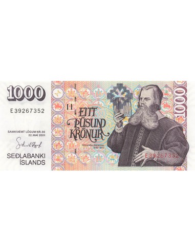 Islande 1000 Kronur - S.B. Sveinsson - ND (2009) - P.59 1000 kronur 2009
