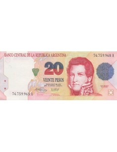 Argentine 20 Pesos - Juan Manuel de Rosas - ND (1994-96) - P.343 20 pesos 1994