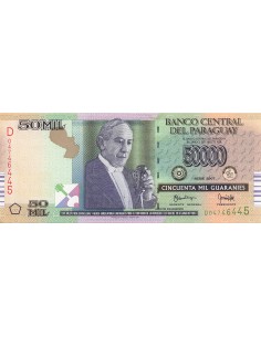 Paraguay 50000 Guaranies - Agustin Pio Barrios - 2007 - P.232 50000 guaranies 2007
