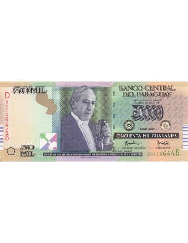 Paraguay 50000 Guaranies - Agustin Pio Barrios - 2007 - P.232 50000 guaranies 2007
