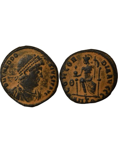 Rome Empire Théodose Ier Constantinople Assise 1 nummus Cuivre 379-383 Antioche