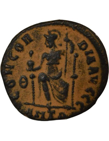 Rome Empire Théodose Ier Constantinople Assise 1 nummus Cuivre 379-383 Antioche
