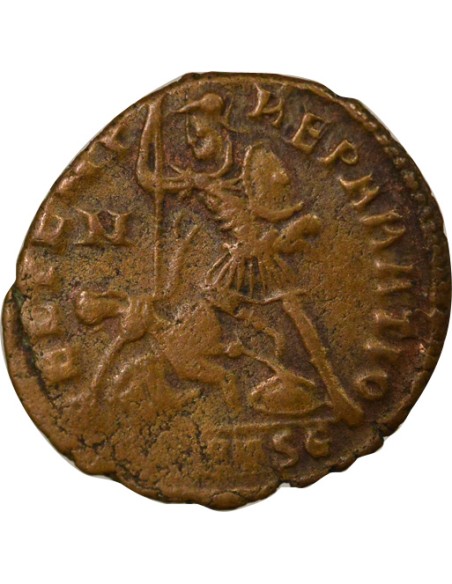 Rome Empire Julien II le Philosophe Soldat terrassant Cavalier 1 nummus Cuivre 355-361 Thessalonique