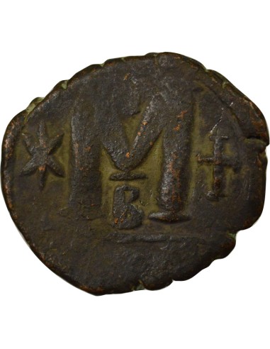 Empire Byzantin Justin I Justin I - Follis - 518 / 527 Constantinople 1 follis Cuivre 518-527 Constantinople