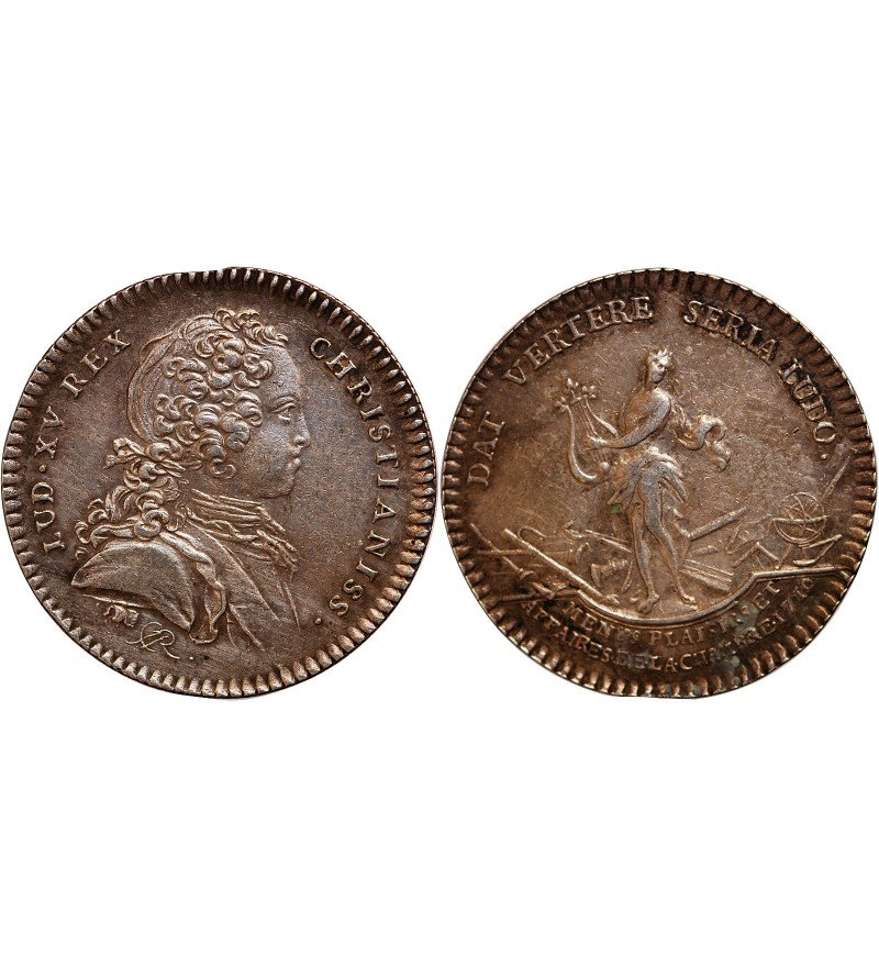 MENUS PLAISIRS DU ROI, LOUIS XV - JETON ARGENT 1716