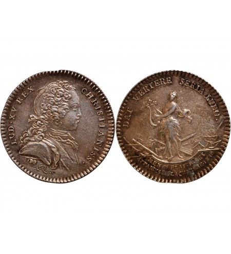 MENUS PLAISIRS DU ROI, LOUIS XV - JETON ARGENT 1716