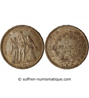 HERCULE - 5 FRANCS ARGENT 1872 A PARIS﻿