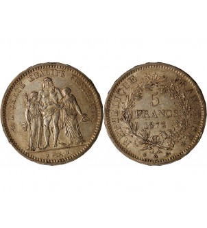 HERCULE - 5 FRANCS ARGENT 1872 A PARIS﻿ 2