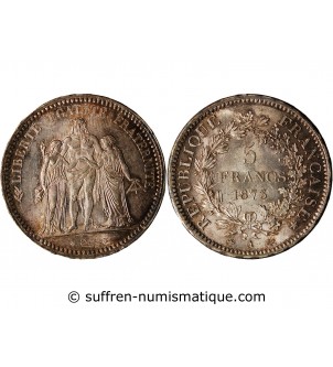 HERCULE - 5 FRANCS ARGENT 1873 A PARIS﻿