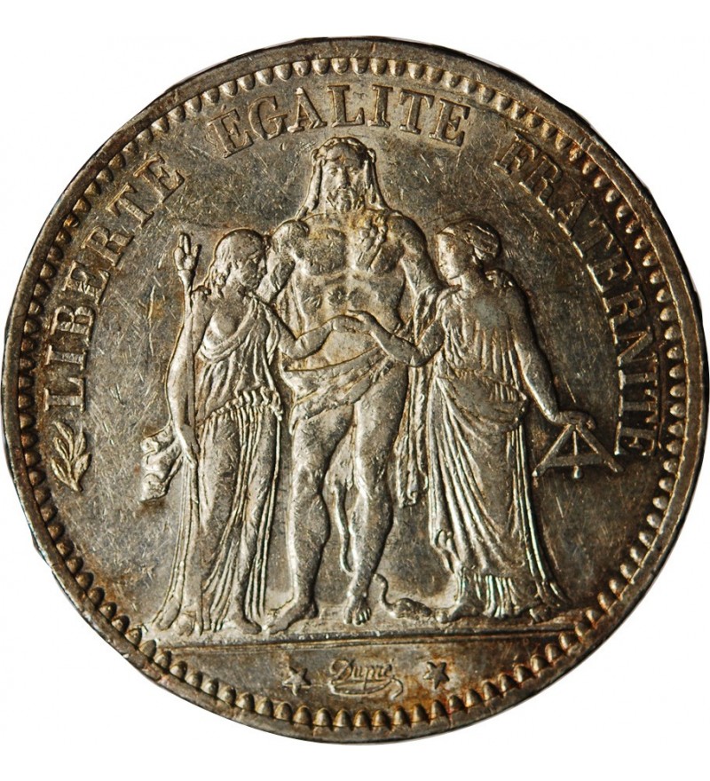 HERCULE - 5 FRANCS ARGENT 1874 A PARIS﻿
