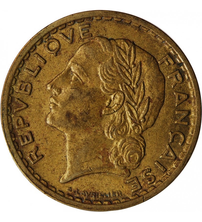 LAVRILLIER - 5 FRANCS BRONZE ALU 1938﻿