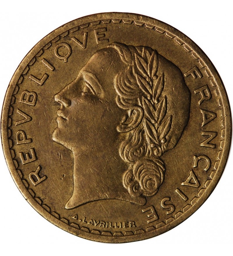 LAVRILLIER - 5 FRANCS BRONZE ALU 1938﻿