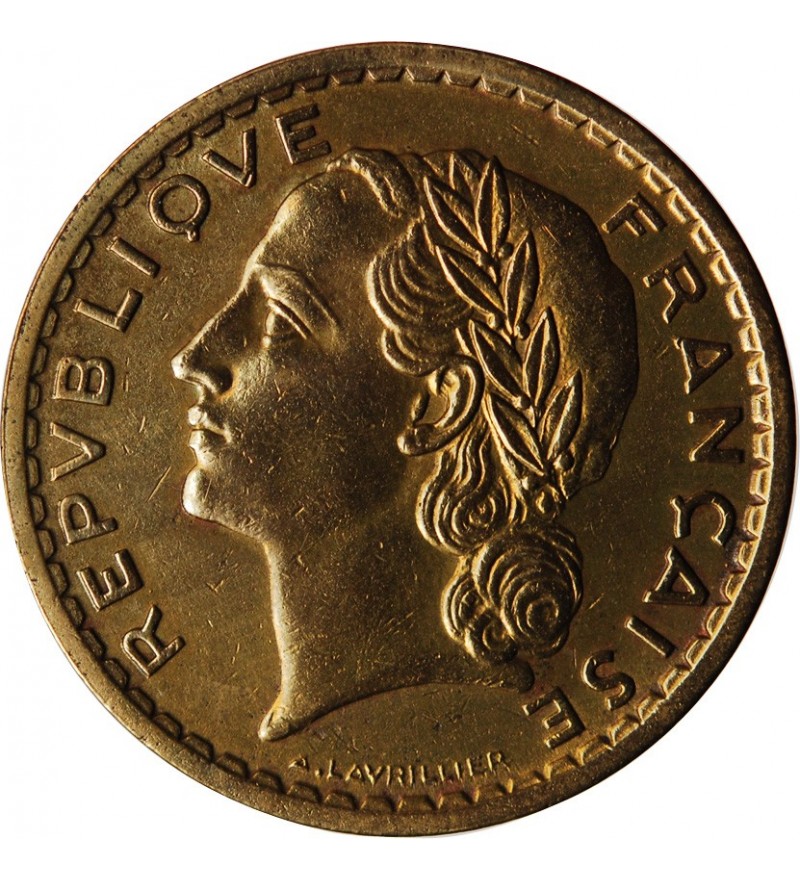 LAVRILLIER - 5 FRANCS BRONZE ALU 1939