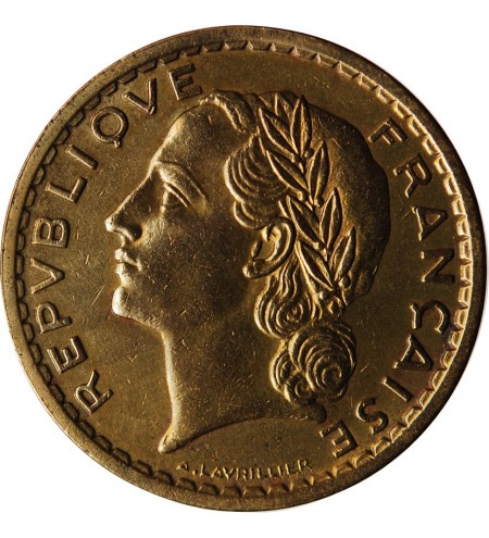 LAVRILLIER - 5 FRANCS BRONZE ALU 1939