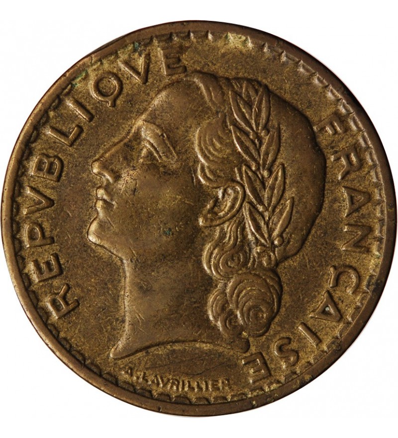 LAVRILLIER - 5 FRANCS BRONZE ALU 1940