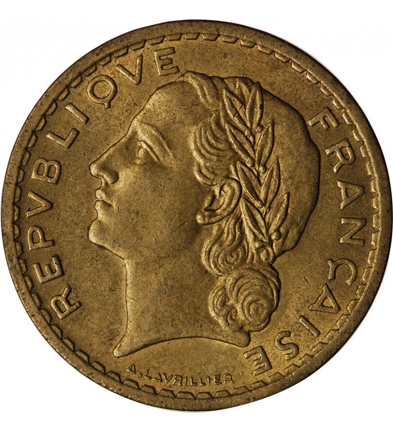 LAVRILLIER - 5 FRANCS BRONZE ALU 1945 C