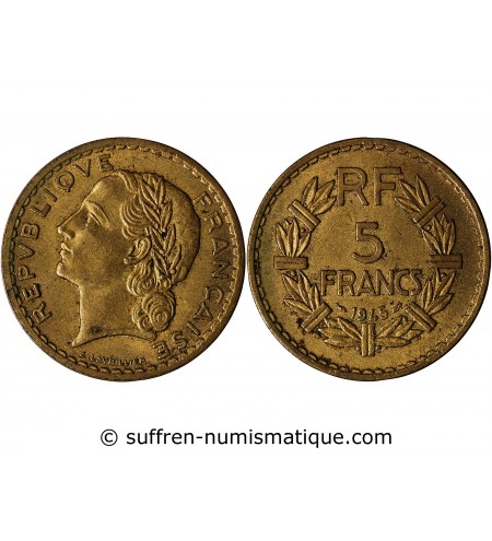 LAVRILLIER - 5 FRANCS BRONZE ALU 1945