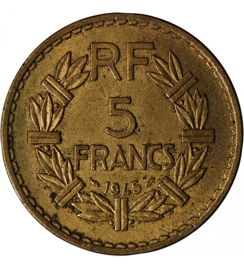 LAVRILLIER - 5 FRANCS BRONZE ALU 1945