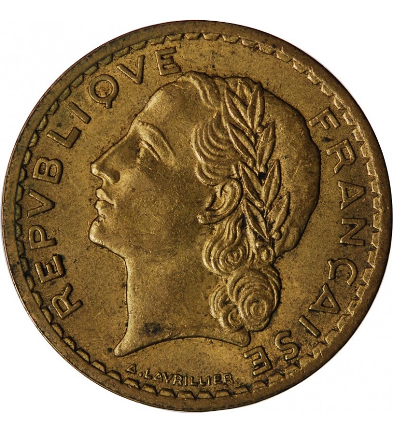 LAVRILLIER - 5 FRANCS BRONZE ALU 1945