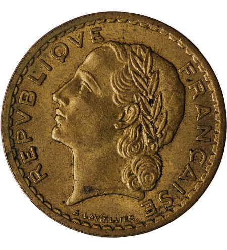 LAVRILLIER - 5 FRANCS BRONZE ALU 1945