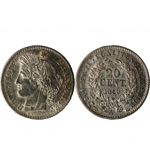 CERES - 20 CENTIMES ARGENT 1850 A PARIS 2