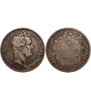 Louis-Philippe Ier 5 francs Argent 1831 B Rouen 2