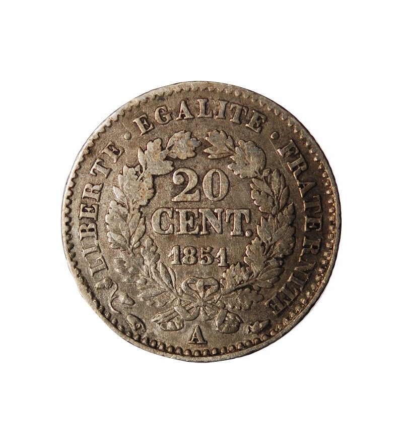 CERES - 20 CENTIMES ARGENT 1851 A PARIS﻿