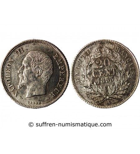 NAPOLEON III - 20 CENTIMES ARGENT 1853 A PARIS