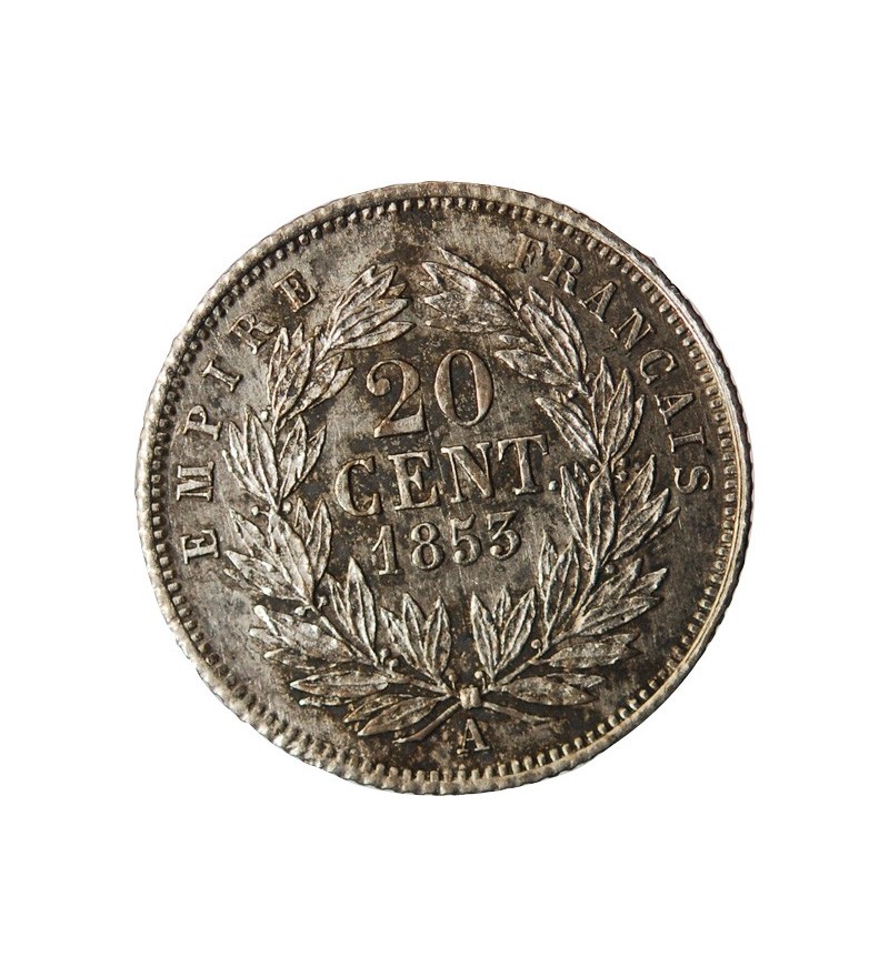 NAPOLEON III - 20 CENTIMES ARGENT 1853 A PARIS