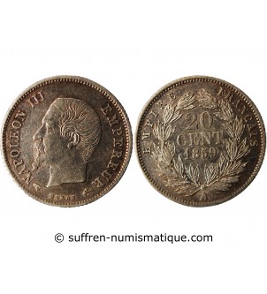NAPOLEON III - 20 CENTIMES ARGENT 1859 A PARIS