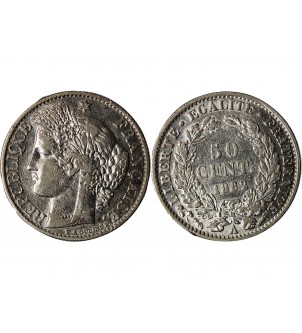 CERES ﻿- 50 CENTIMES ARGENT 1882 A PARIS﻿ 2