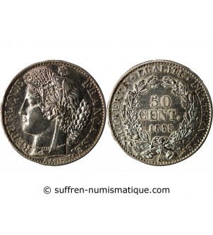 CERES ﻿- 50 CENTIMES ARGENT 1895 A PARIS﻿
