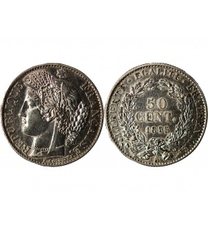 CERES ﻿- 50 CENTIMES ARGENT 1895 A PARIS﻿ 2