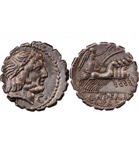 ANTONIA, ANTONIUS BALBUS - DENIER SERRATUS ARGENT 83 / 82