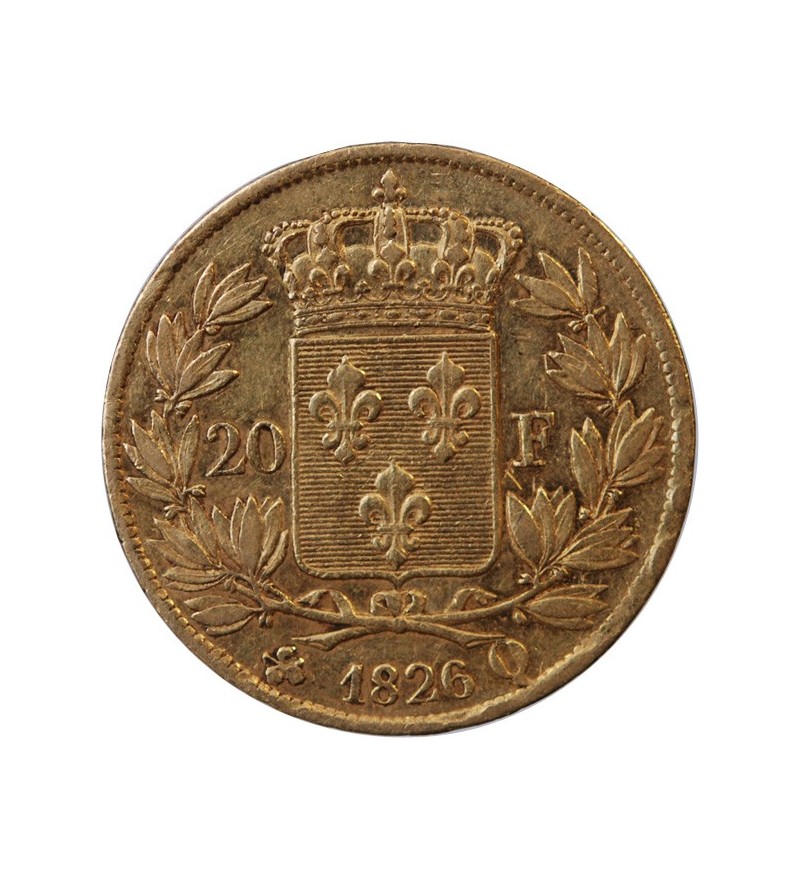 CHARLES X - 20 FRANCS OR 1826 Q PERPIGNAN