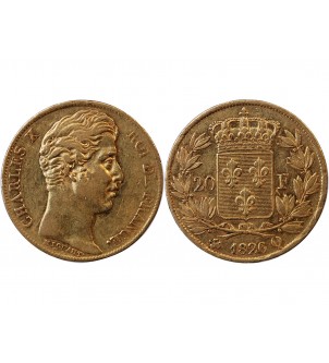 CHARLES X - 20 FRANCS OR 1826 Q PERPIGNAN 2
