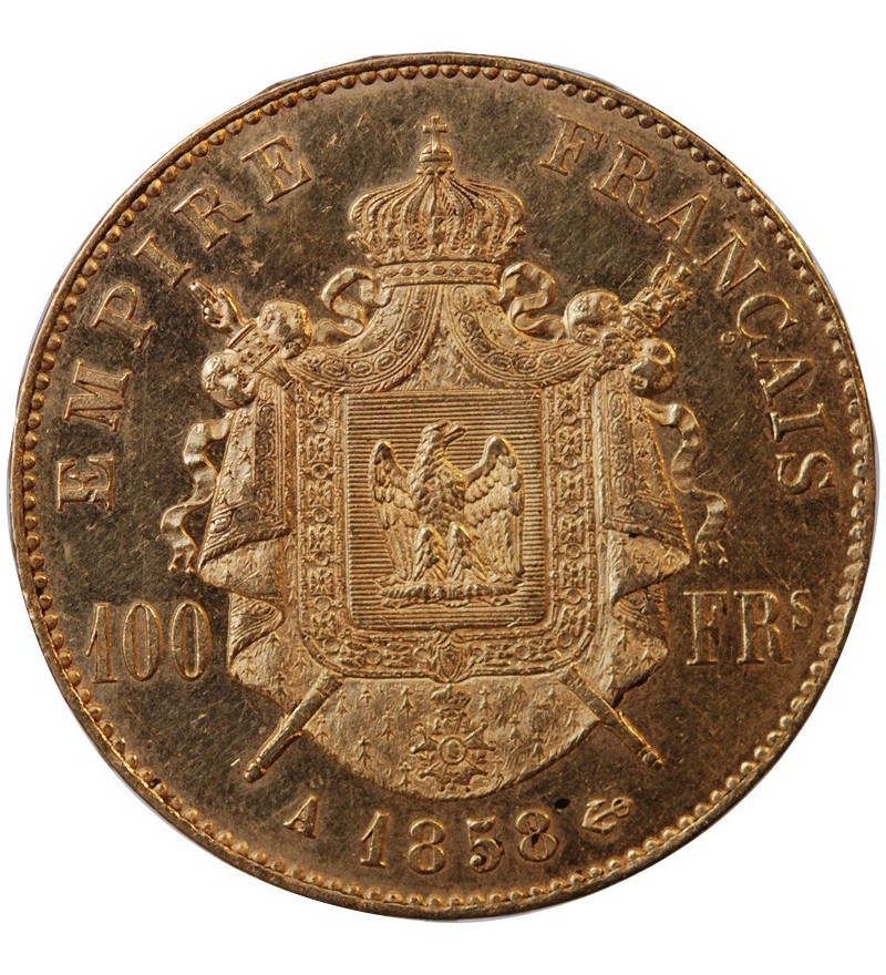 NAPOLEON III - 100 FRANCS OR 1858 A PARIS﻿