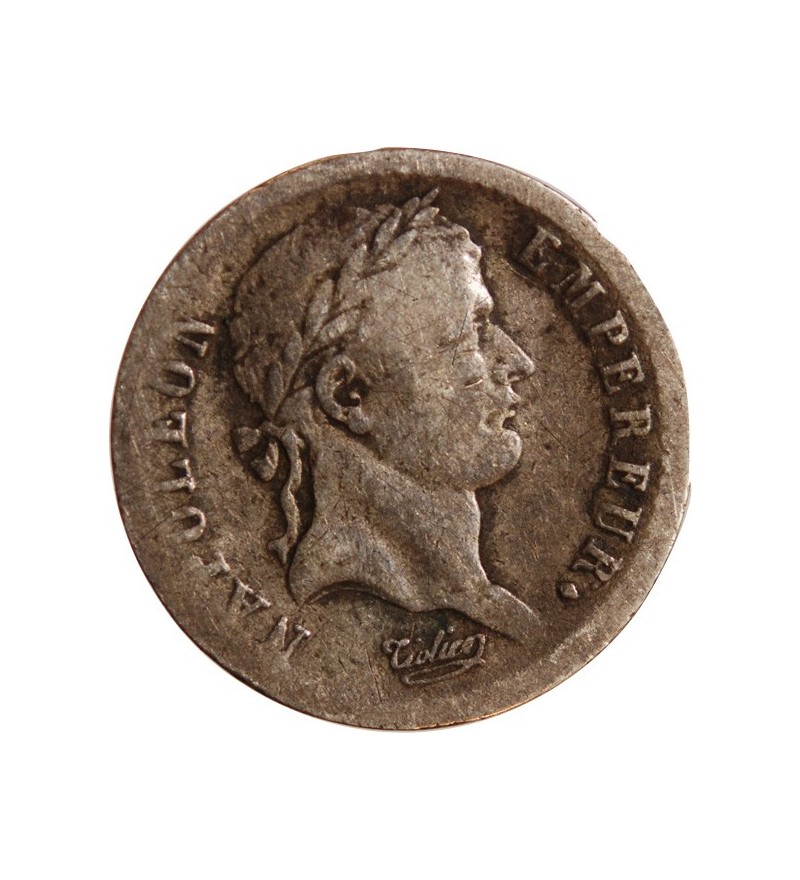 NAPOLEON Ier﻿ - 1/2 FRANC ARGENT 1813 W LILLE