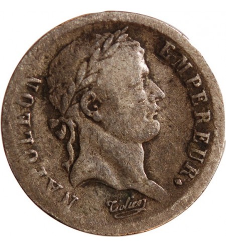 NAPOLEON Ier﻿ - 1/2 FRANC ARGENT 1813 W LILLE