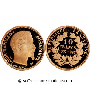 LOUIS NAPOLEON BONAPARTE - 10 FRANCS OR 1852 / 1993