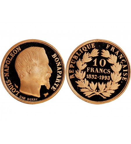 LOUIS NAPOLEON BONAPARTE - 10 FRANCS OR 1852 / 1993