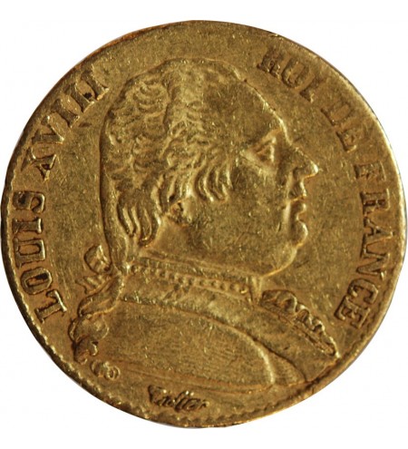 LOUIS XVIII - 20 FRANCS OR 1815 L BAYONNE﻿