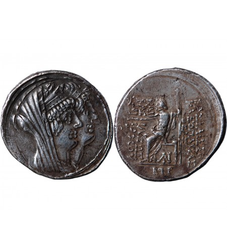 ROYAUME SELEUCIDE, CLEOPATRE THEA & ANTIOCHUS VIII - TETRADRACHME ARGENT