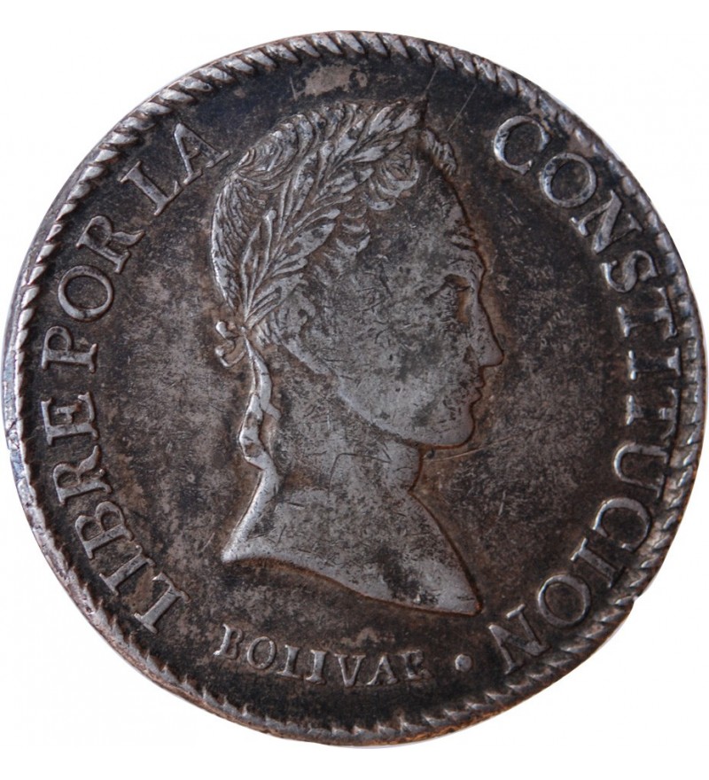 BOLIVIE - 8 SOLES ARGENT 1844 PTS R