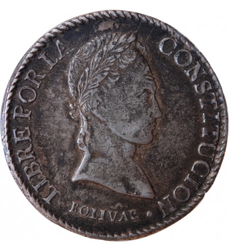 BOLIVIE - 8 SOLES ARGENT 1844 PTS R