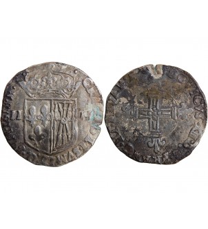 LOUIS XIII - 1/4 ECU DE NAVARRE ARGENT 1618 ST PALAIS 2