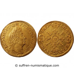 LOUIS XIV - LOUIS D'OR AUX 4 L 1649 BB STRASBOURG